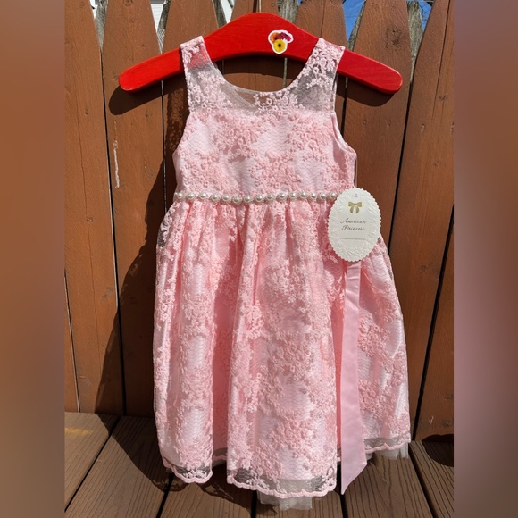 American Princess Other - American Princess Pink Formal Easter Flower Girl Party Layered Dress Size 5 NWT